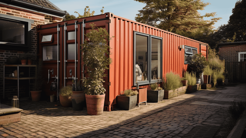 single shipping container extension