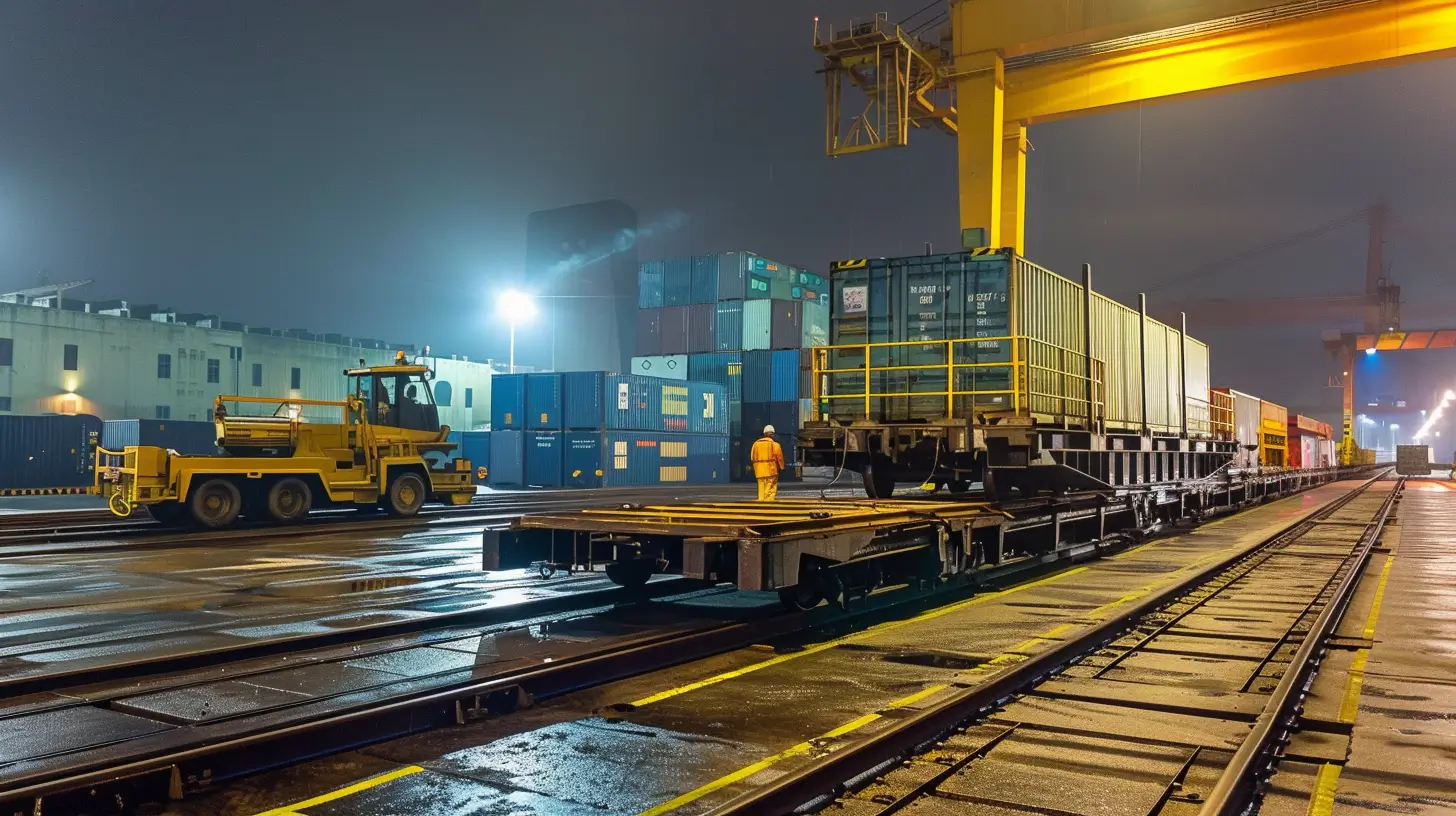 Cargo and containers being prepared for shipping