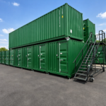 off set twist lock on self storage site