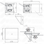 Offset twist lock - Drawing