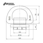 Removable D-Ring DNV rated 25SWL