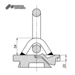 Removable D-Ring DNV rated 25SWL