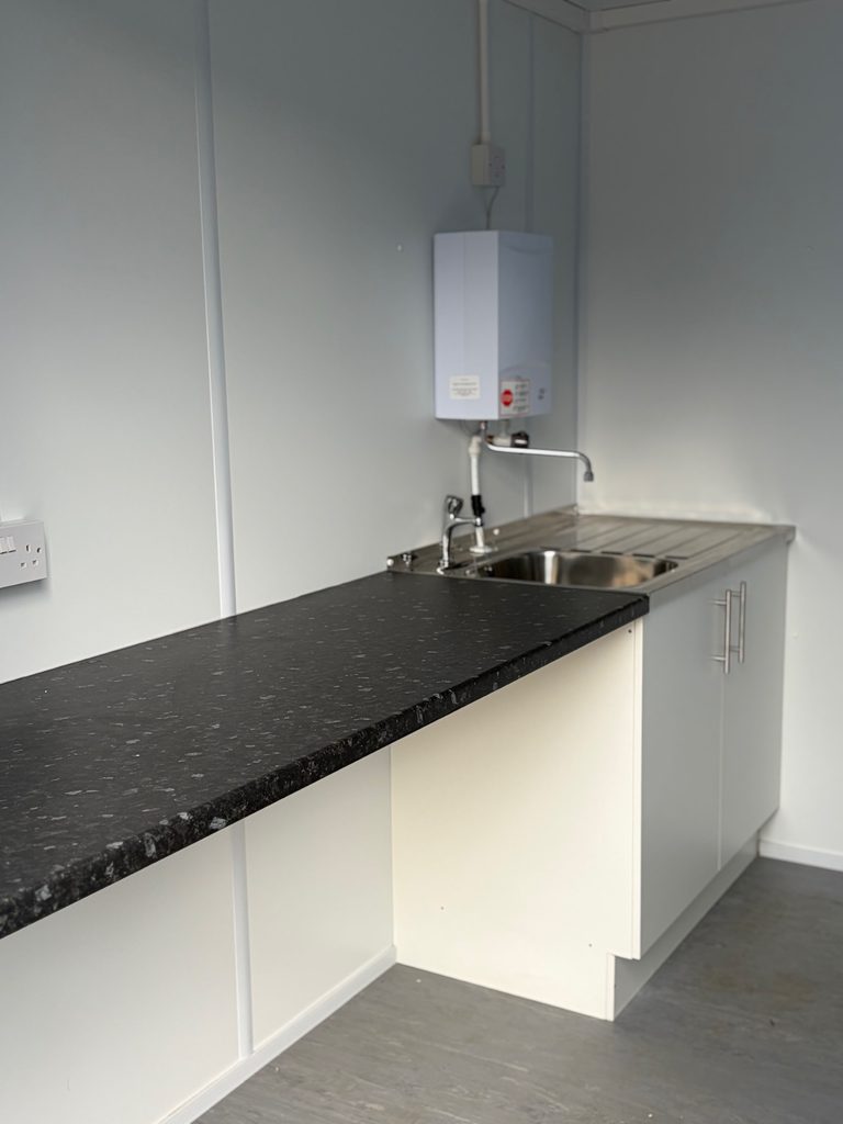 Kitchenette inside the custom built catering unit